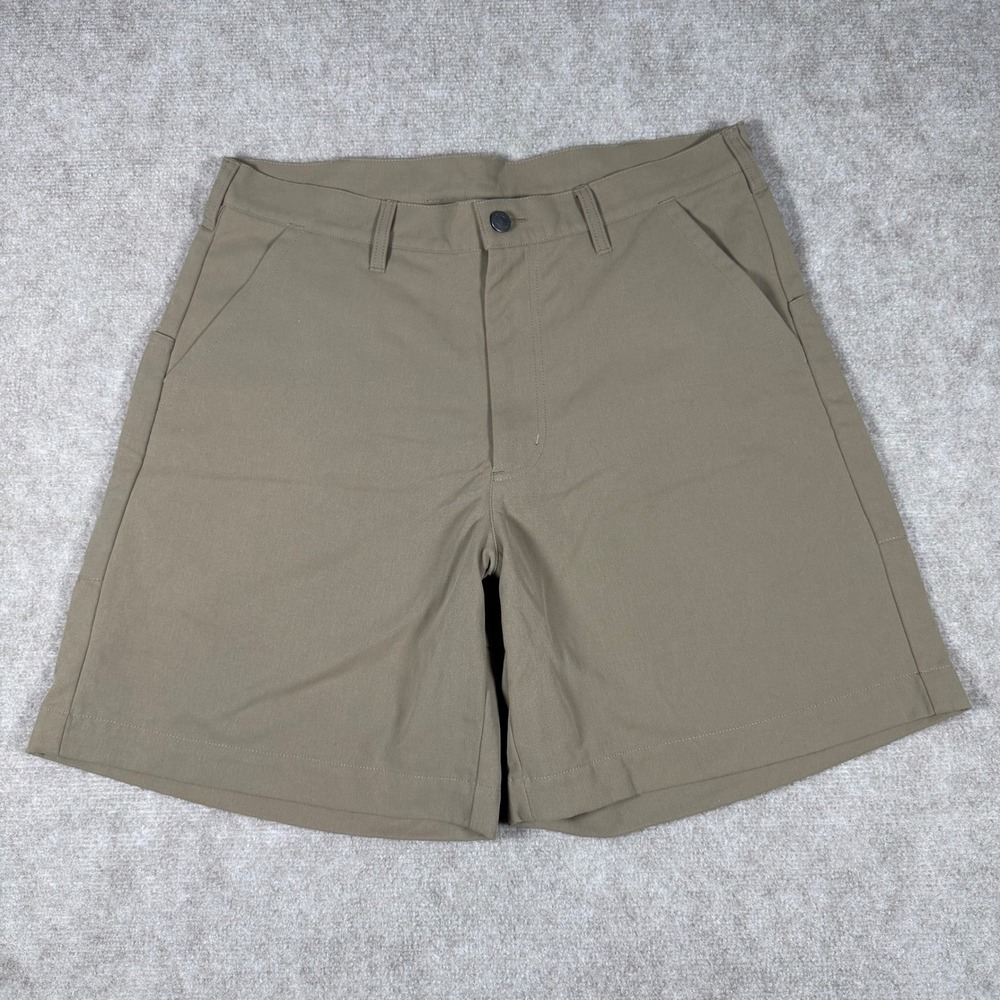Vtg Patagonia Y2K Mens Stand Up Shorts Size 36 Tan Brown Nylon Canvas Outdoor